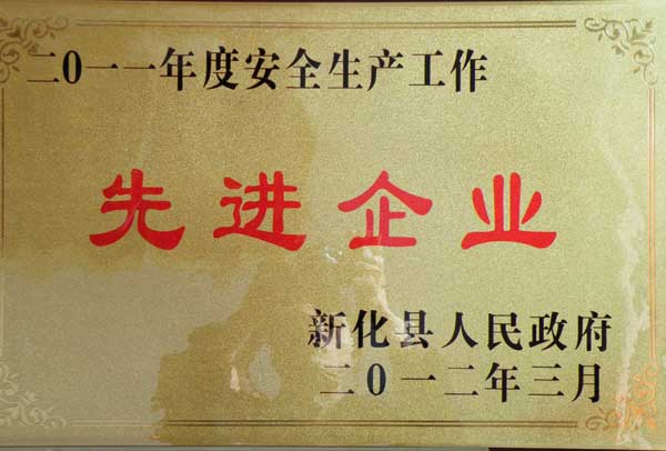 2011年度安全生产工作先进单位